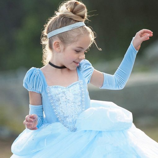Brand Cinderella Dress for Girls Party Pageant Dress up Kids Cosplay Costume Children Cinderella Princess Dress Cartoon Clothes 1