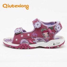 QIUTEXIONG Children Shoes Girls Sandals Summer Kids Sandals Beach Shoes Breathable Water sandalias Toddler Girls Pink Red Purple 2