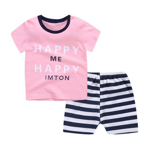 Cartoon Baby Boy Clothes Summer 2018 Newborn Baby Boy Clothes Set Cotton Baby Girl Clothing Suit Shirt+Pants Infant Clothes Set 2