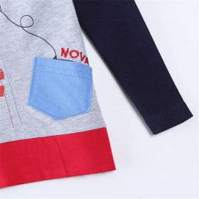 novatx A5650y Retail  baby boys long sleeves t-shirt for baby boys clothes boys shirts plaid casual t-shirt  2016 hot sale 3