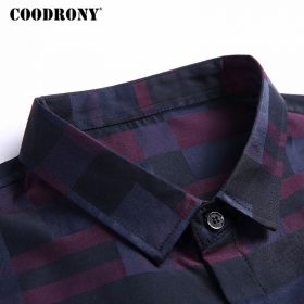 COODRONY Men Shirt Mens Business Casual Shirts 2017 New Arrival Men Famous Brand Clothing Plaid Long Sleeve Camisa Masculina 712 4