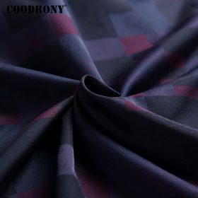 COODRONY Men Shirt Mens Business Casual Shirts 2017 New Arrival Men Famous Brand Clothing Plaid Long Sleeve Camisa Masculina 712 5