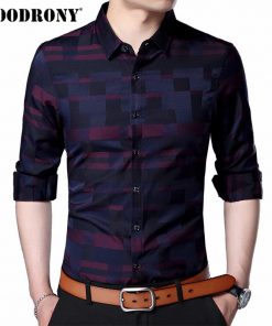 COODRONY Men Shirt Mens Business Casual Shirts 2017 New Arrival Men Famous Brand Clothing Plaid Long Sleeve Camisa Masculina 712