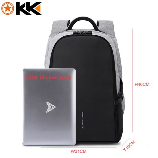 KAKA Fashion Function Men Backpack for Laptop Bag 15.6" Large Capacity USB Recharging Computer Anti theft Backpack Male Mochila 2