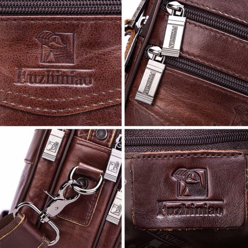 FUZHINIAO Brands Handbags Flap Genuine Leather Shoulder Bags Vintage Style Male Small 2018 Promotion Designers Messenger Bag 4