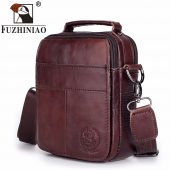 FUZHINIAO Designer Top Genuine Cowhide Leather Men's Shoulder Bag Clutch Handbag Messenger Male Bags Crossbody Sling Tote Small