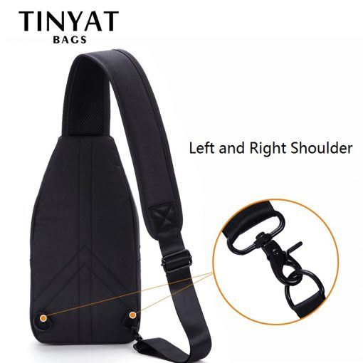 TINYAT Summer Design Male Crossbody Bag Shoulder Bags for Men Fit For 7.9 inch Ipad Functional Waterproof Travel Chest Pack T609 2