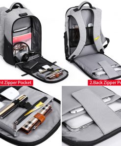 KAKA Fashion Function Men Backpack for Laptop Bag 15.6" Large Capacity USB Recharging Computer Anti theft Backpack Male Mochila 1