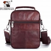 FUZHINIAO Designer Top Genuine Cowhide Leather Men's Shoulder Bag Clutch Handbag Messenger Male Bags Crossbody Sling Tote Small  1