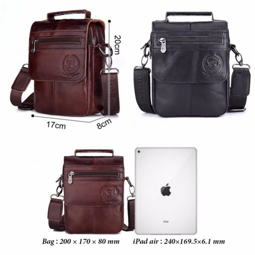 FUZHINIAO Zipper Design Men Travel Bags Genuine Leather Messenger Bag For Fashion High Quality Cross Body Shoulder Bags Small 4