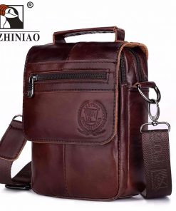 FUZHINIAO Zipper Design Men Travel Bags Genuine Leather Messenger Bag For Fashion High Quality Cross Body Shoulder Bags Small
