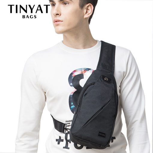 TINYAT Summer Design Male Crossbody Bag Shoulder Bags for Men Fit For 7.9 inch Ipad Functional Waterproof Travel Chest Pack T609 4