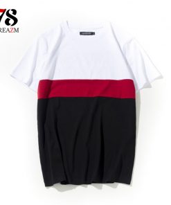 2018 Brand New Men's Clothing patchwork long t shirt Hip hop StreetWear t-shirt Extra Long Length Tee Tops long line tshirt