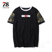 2018 cotton t shirts mens new summer street wear hip hop T-SHIRTS brand fashion zipper on sleeve t-shirts pure color 1
