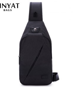 TINYAT Summer Design Male Crossbody Bag Shoulder Bags for Men Fit For 7.9 inch Ipad Functional Waterproof Travel Chest Pack T609
