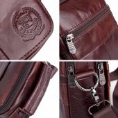FUZHINIAO Designer Top Genuine Cowhide Leather Men's Shoulder Bag Clutch Handbag Messenger Male Bags Crossbody Sling Tote Small  5