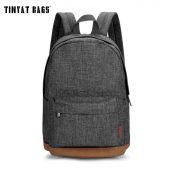 TINYAT Men Canvas Backpack School Casual Laptop Backpack Gray Composition Bags Leisure Male Waist Belt Bag Crossbody t101 t201  1