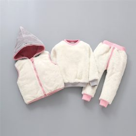 Children's Clothing Sets Baby Girl Clothes Suit For Toddler Spring Autumn Warm Hooded 3PCS Vest + Long Sleeves + pants 1-3 Year 3