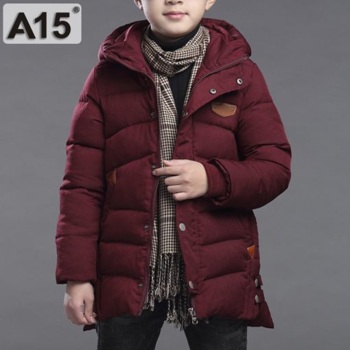 Kids Winter Jacket for Boys Clothes 2018 Teenage Boys Clothing Parkas Warm Jacket Hooded Coats Children Size 8 10 12 14 16 Years 4