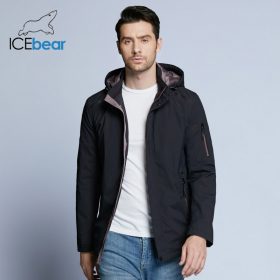 ICEbear 2018 Casual Autumn Business Men's Jacket Short Overcoat Hoodie Tops Man Coat Spring Fashion Brand Men Coats MWC18040D 1