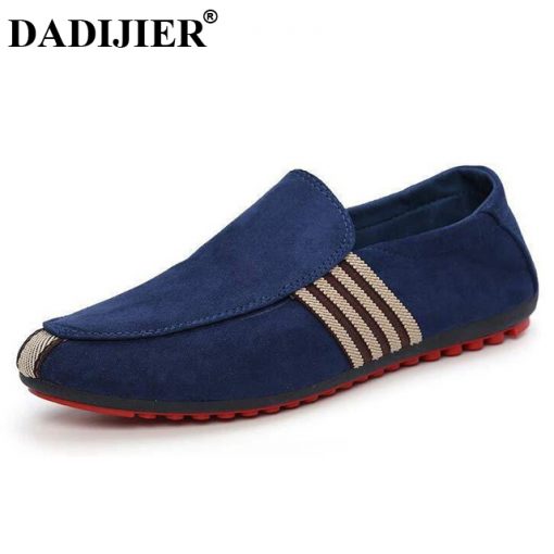 DADIJIER 2018 Man Shoes Walking Ventilation Casual Shoes Male Men Bottom Canvas Slip Driving Moccasin Loafers Flat Shoes JH166