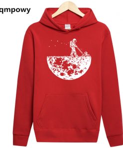 Men Creative Design fleece hoodies brand tracksuits Develop The Moon hoody 2017 autumn winter harajuku sweatshirts man pullovers 1