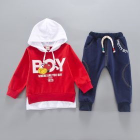 2018 Kid Clothes Sets Baby Boy Cotton Sports Hooded T Shirt Sweatshirt + Pants Children Boys Kids Casual Suits 1