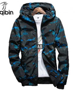 2018 Spring Autumn Mens Casual Camouflage Hoodie Jacket Men Waterproof Clothes Men'S Windbreaker Coat Male Outwear Plus Size 4XL