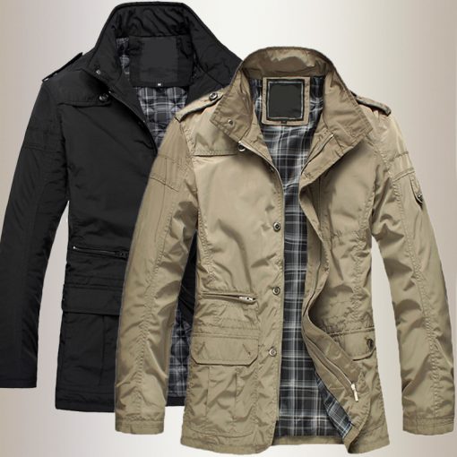 5XL Plus Size 2018 Spring Autumn Men's Brand  Jacket Mens High Quality Zipper Outwear Male Casual Windbreaker Coat 3