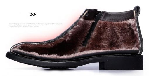 DADIJIER 2018 Autumn Winter vlevet Retro Men Boots Comfortable Zipper Brand Casual Shoes Split Leather Snow Boots shoes ST91 5