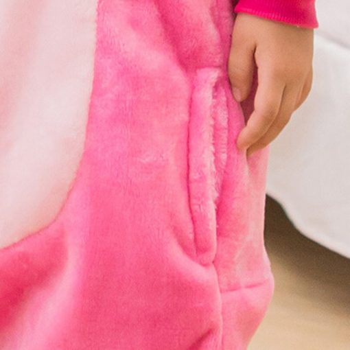 Animals Pajamas Children Onesie Boys Girls Cosplay Costume Party Pink Rabbit Kigurumi Kids Fairy Tale Flannel Warm Sleepwear  4