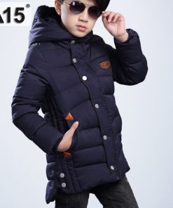 Kids Winter Jacket for Boys Clothes 2018 Teenage Boys Clothing Parkas Warm Jacket Hooded Coats Children Size 8 10 12 14 16 Years