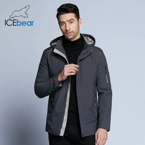 ICEbear 2018 Casual Autumn Business Men's Jacket Short Overcoat Hoodie Tops Man Coat Spring Fashion Brand Men Coats MWC18040D 2