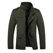 2018 Jackets New Men's Windbreaker Autumn Casual Coats Men Outerwear Slim Fit Stand Collar Male Jacket Business Plus Size 4XL 2