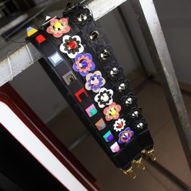 2017 Colorful rivet handbags belts women bags strap women bag accessory bags parts Cow leather icon bag belts 3 color 2