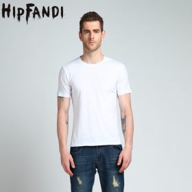 HIPFANDI New color 95% Cotton T Shirt Mens Black White T-shirts 2018 Summer Skateboard Tee Boy Hip hop Skate Tshirt Tops