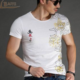 TBAIYE 2018 Summer Latest Design Noble Men's T shirt Streets Style Men Tops Short Sleeve Brand T-shirt Male Luxury T-shirt 2