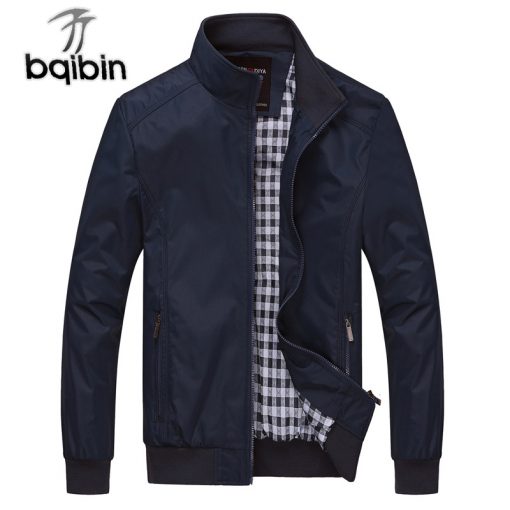 Plus Size 6XL 2018 Autumn Men Jacket Male Overcoat Casual Solid Jacket Slim Fit Stand Collar Zipper Men Jackets Coat