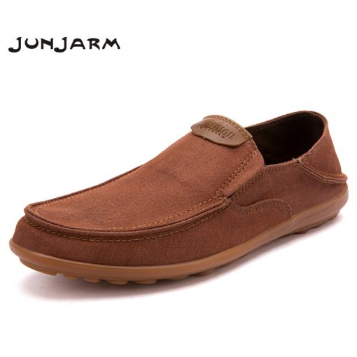 JUNJARM Men Casual Shoes 2018 Fashion Men Loafers Moccasins Slip On Men's Flats Loafers Male Footwear Big Size 38-47