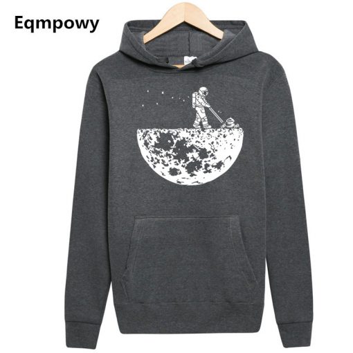 Men Creative Design fleece hoodies brand tracksuits Develop The Moon hoody 2017 autumn winter harajuku sweatshirts man pullovers 3