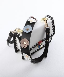 Strap you Flower women bag strap with leather  Female bag part Female handbag accessories Gifts bel Gold and silver