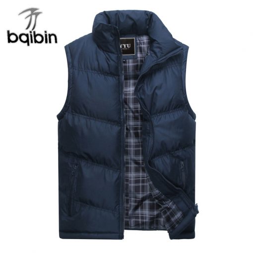 2018 New Brand Mens Jacket Sleeveless Vest Winter Fashion Casual Coats Male Cotton-Padded Men's Vest Men Thicken Waistcoat 3XL