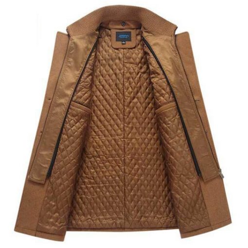 2018 Trench Coat Men Winter Thick Windbreaker Long Woolen Overcoat  Masculino Palto Casaco Jaket Mens 4XL Trench Wool Jackets 2