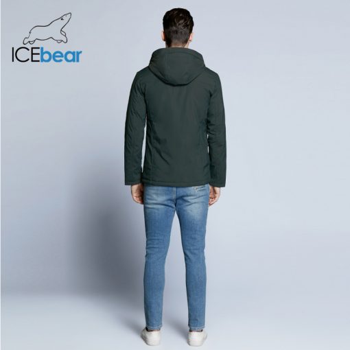 ICEbear 2018 new autumnal men's coats windbreaker warm apparel cotton padded detachable hat brand hooded man jacket MWC18120D 3