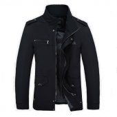 2018 Jackets New Men's Windbreaker Autumn Casual Coats Men Outerwear Slim Fit Stand Collar Male Jacket Business Plus Size 4XL 1