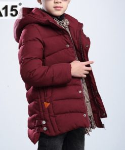 Kids Winter Jacket for Boys Clothes 2018 Teenage Boys Clothing Parkas Warm Jacket Hooded Coats Children Size 8 10 12 14 16 Years 1