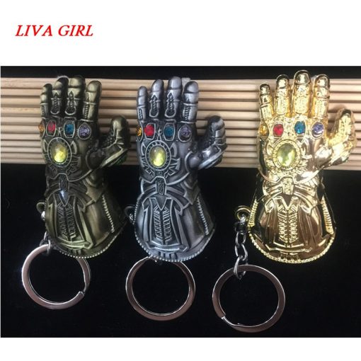 Avengers Infinity War Thanos Cosplay Costumes Infinity Gauntlet Gloves Armor Model Key Chain Keychain
