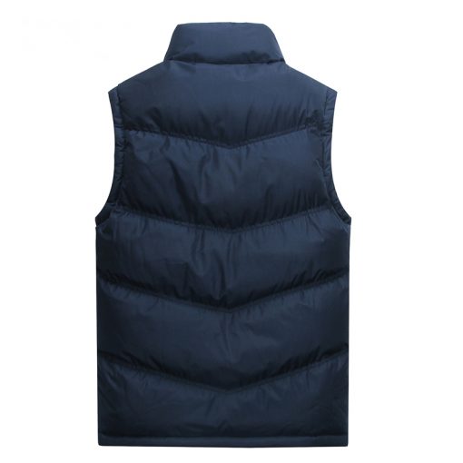 2018 New Brand Mens Jacket Sleeveless Vest Winter Fashion Casual Coats Male Cotton-Padded Men's Vest Men Thicken Waistcoat 3XL 1