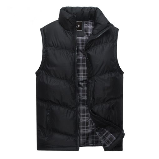 2018 New Brand Mens Jacket Sleeveless Vest Winter Fashion Casual Coats Male Cotton-Padded Men's Vest Men Thicken Waistcoat 3XL 2