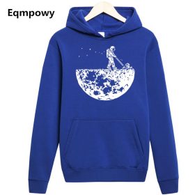 Men Creative Design fleece hoodies brand tracksuits Develop The Moon hoody 2017 autumn winter harajuku sweatshirts man pullovers 2